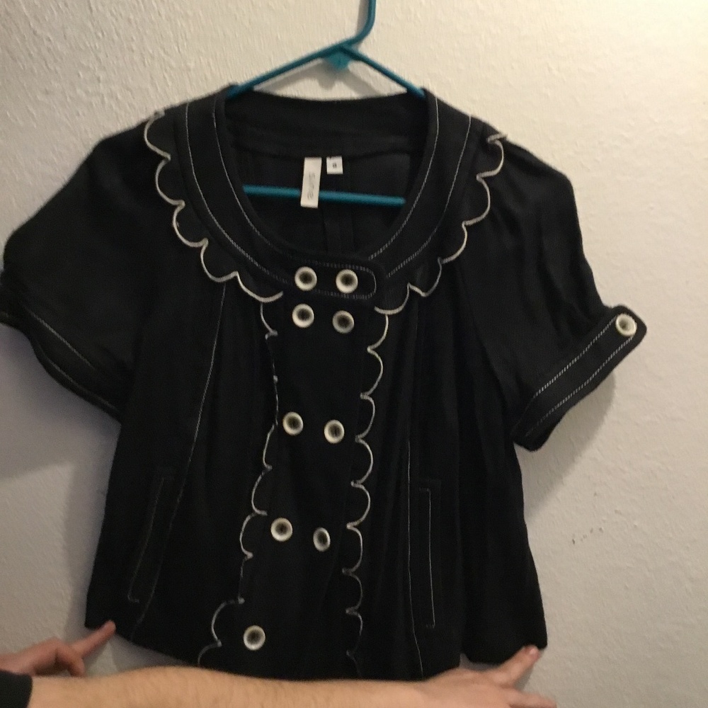 Sine linen top size 8 black